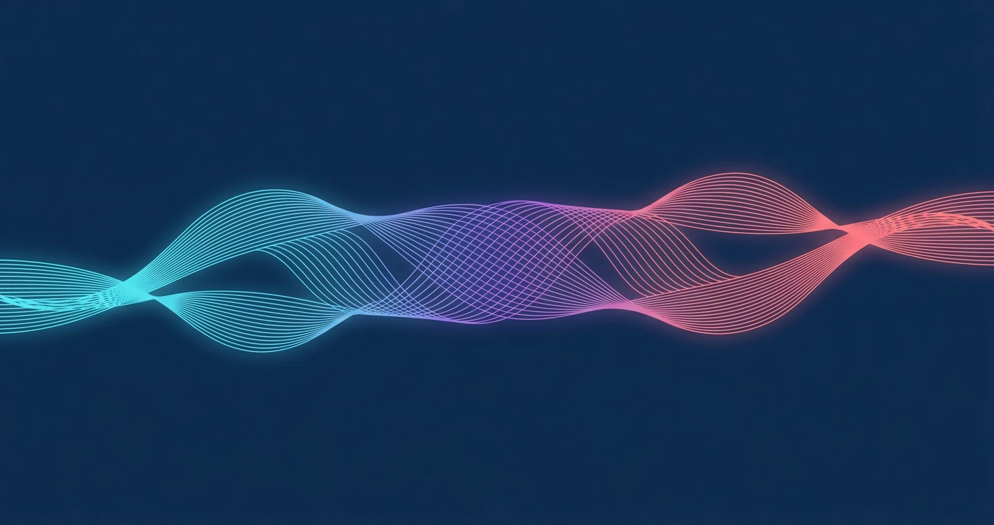 Ilustración abstracta de flujo bidireccional de datos