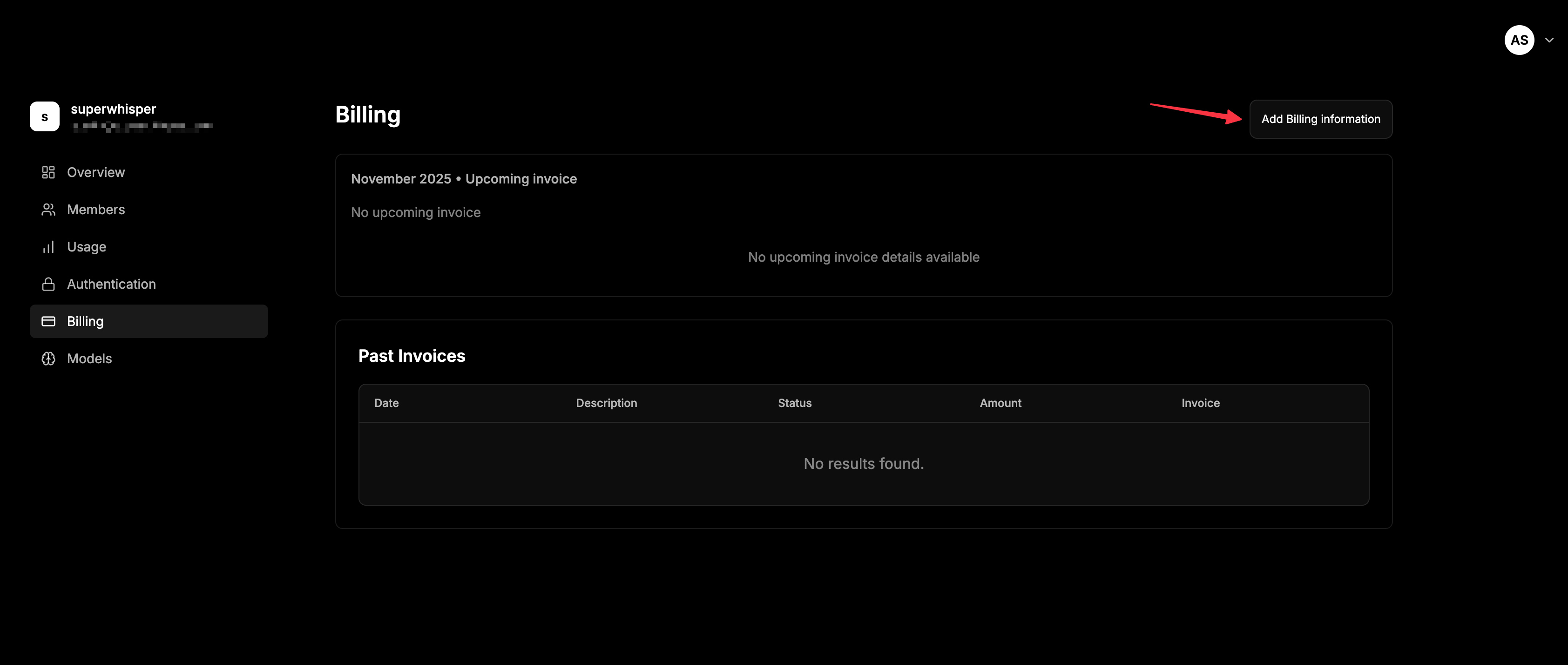 Billing Setup