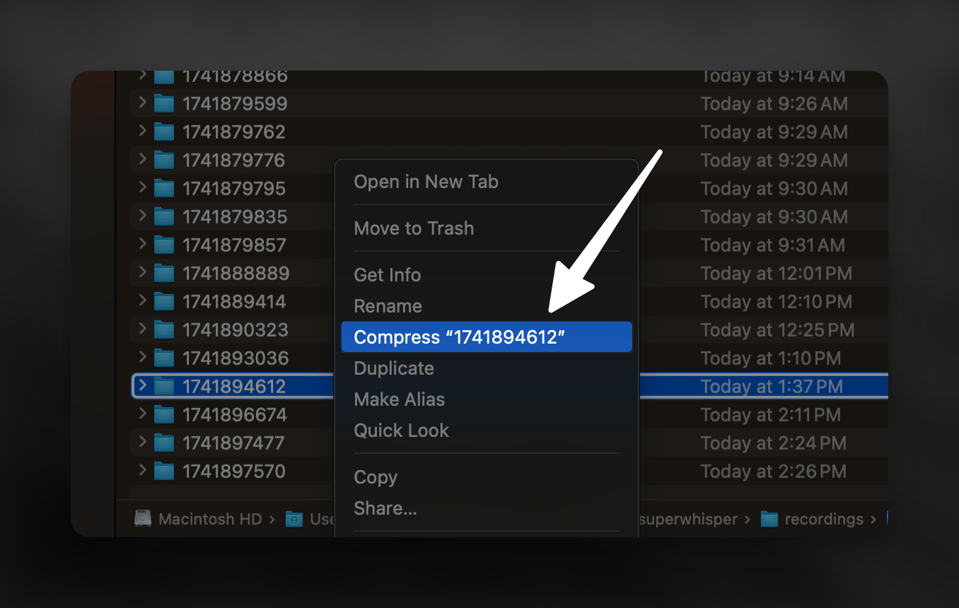 Compress Recording Files