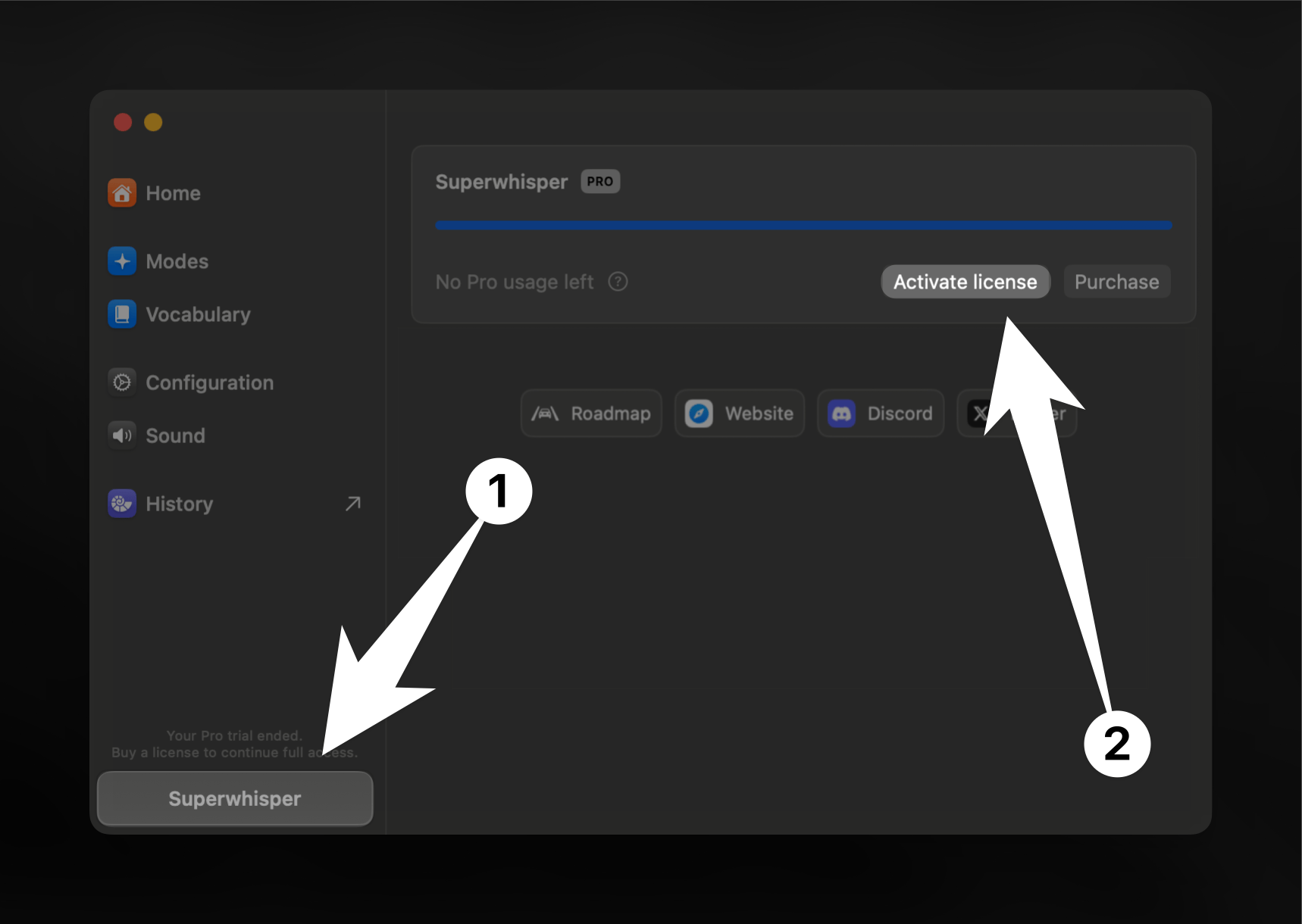 Desktop Pro Activation Screen