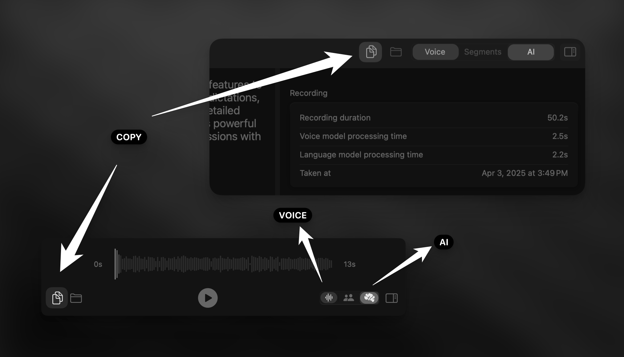 Analyzing Voice and AI Results in Superwhisper History
