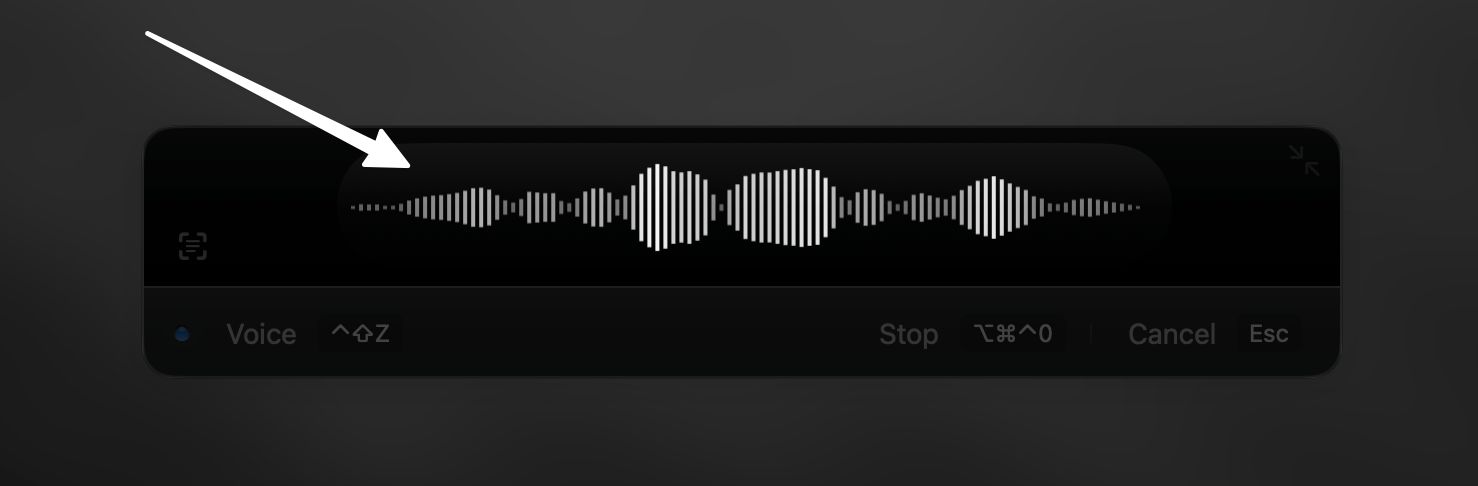 Superwhisper Audio Waveform