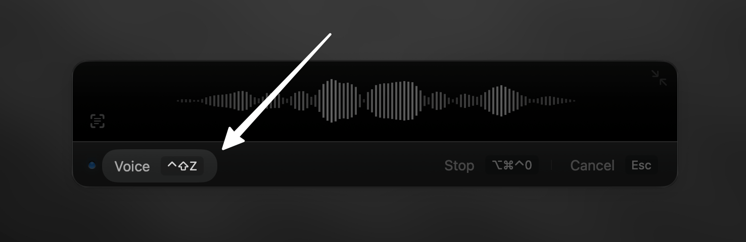 Superwhisper Mode Display