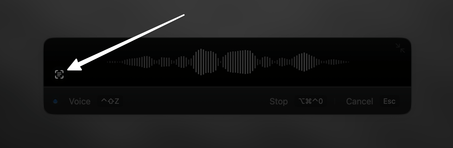 Superwhisper Context Capture Indicator