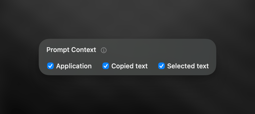Superwhisper Custom Mode Context Awareness Options