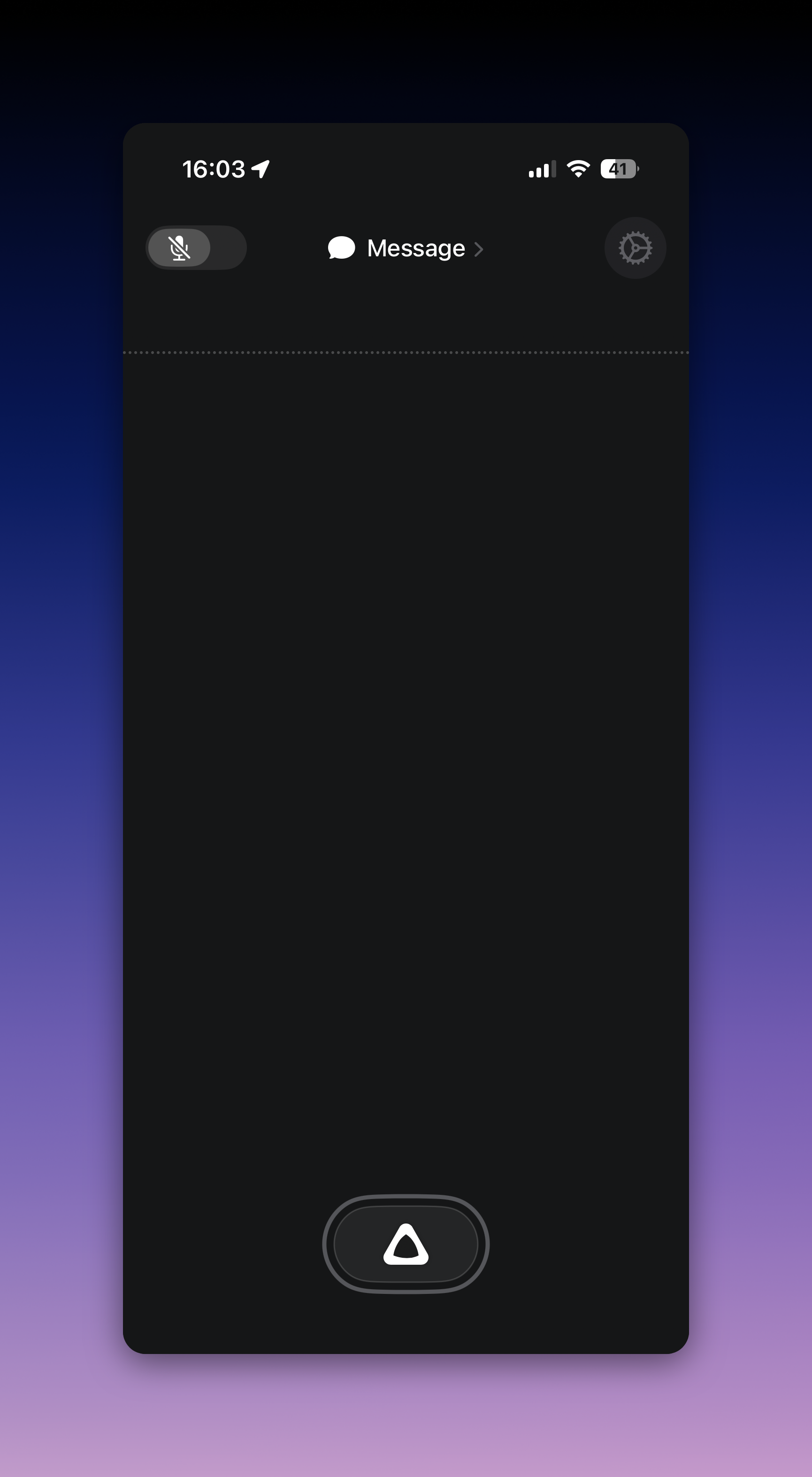 Superwhisper iOS keyboard ready to record inside Messages