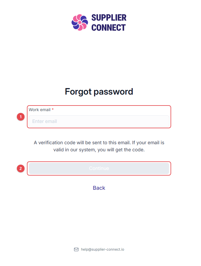 Forgot-password page