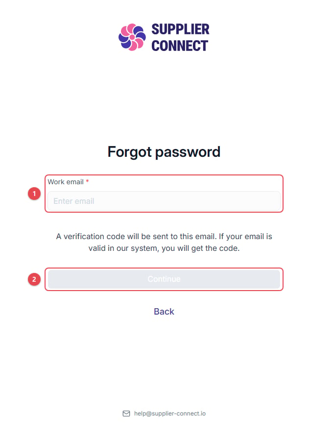 Forgot-password page