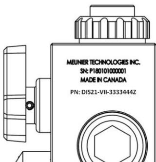DICE module showing serial number location on top right side
