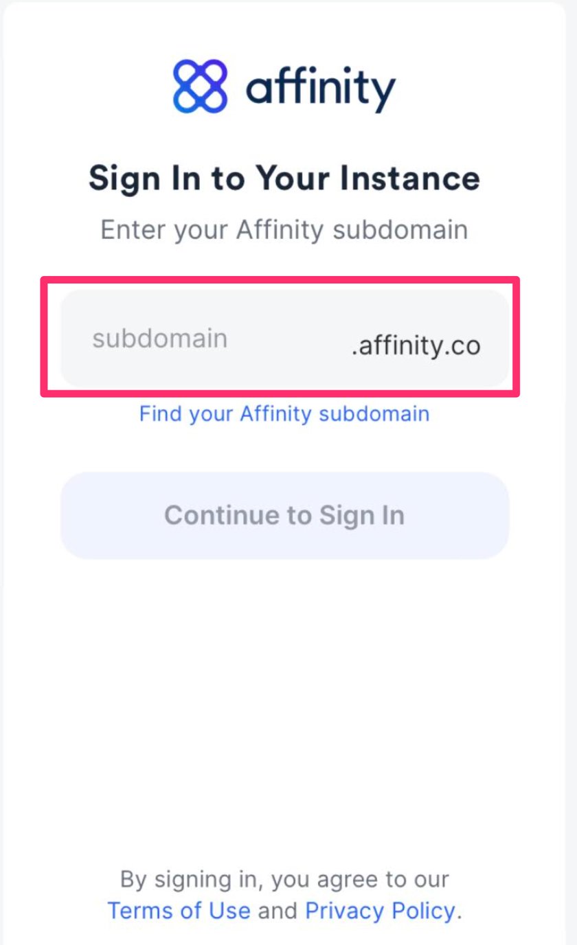 Affinity Auth Mobile app overview - Affinity Help Center