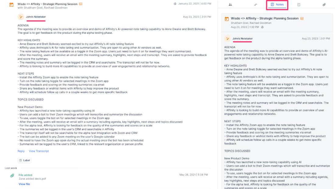 Affinity Notes How To Set Up And Use Affinity Notetaker - Affinity Help Center
