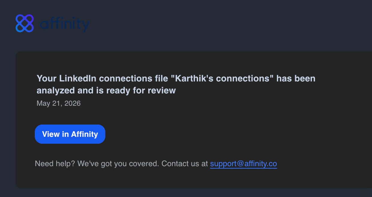 Confirm and Import