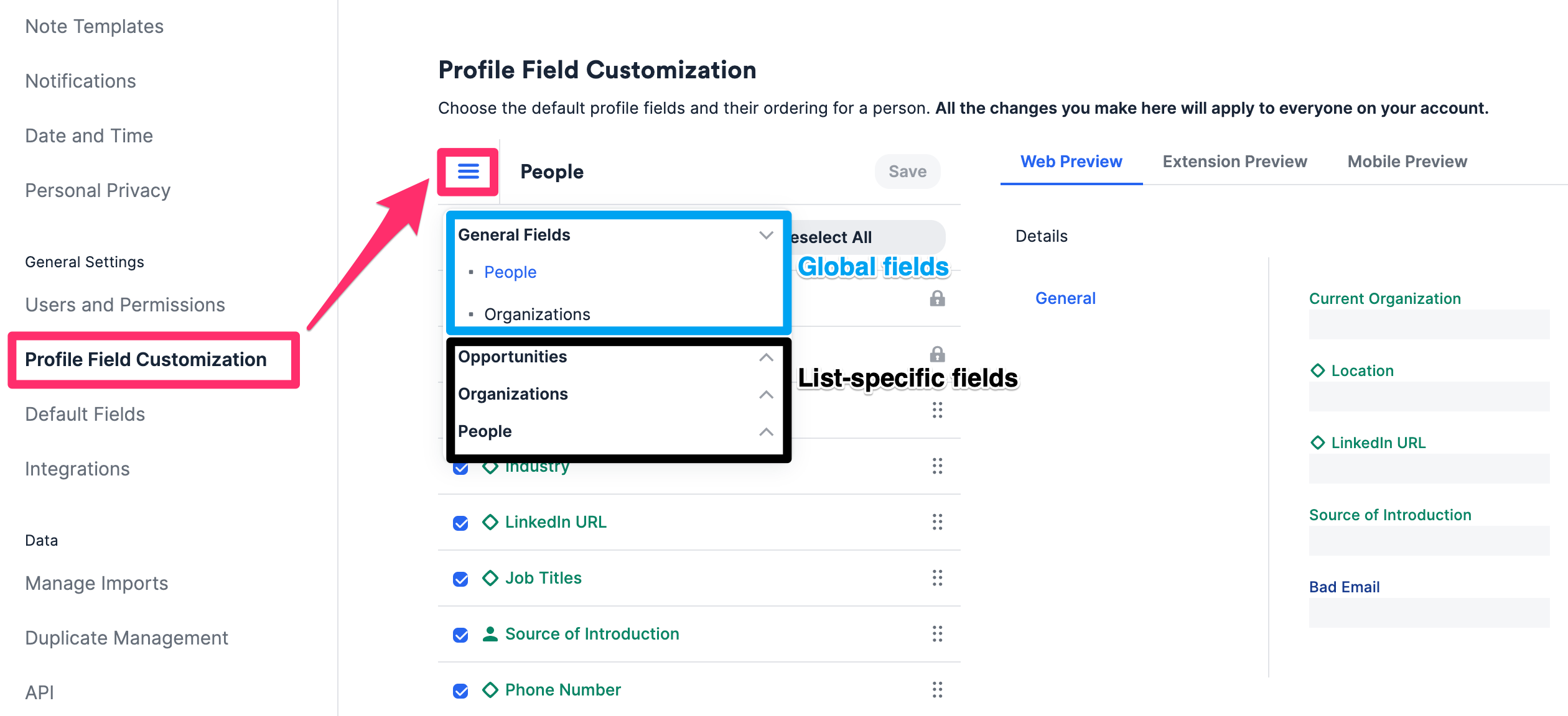 How to customize Profile Fields - Affinity Help Center