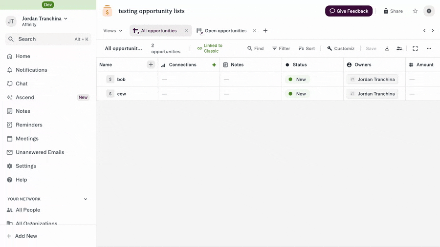 Creating a Create Reminder trigger in New Lists: setting the number of days, the last interaction type, status (defaulting to Any status) and owner (defaulting to Anyone), then choosing who the reminder is for