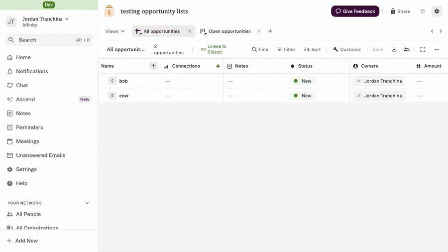 Creating a Require Fields trigger in New Lists: choosing the trigger type, setting When status is, picking the fields to require, and the Required Actions prompt that appears when a record moves to that status