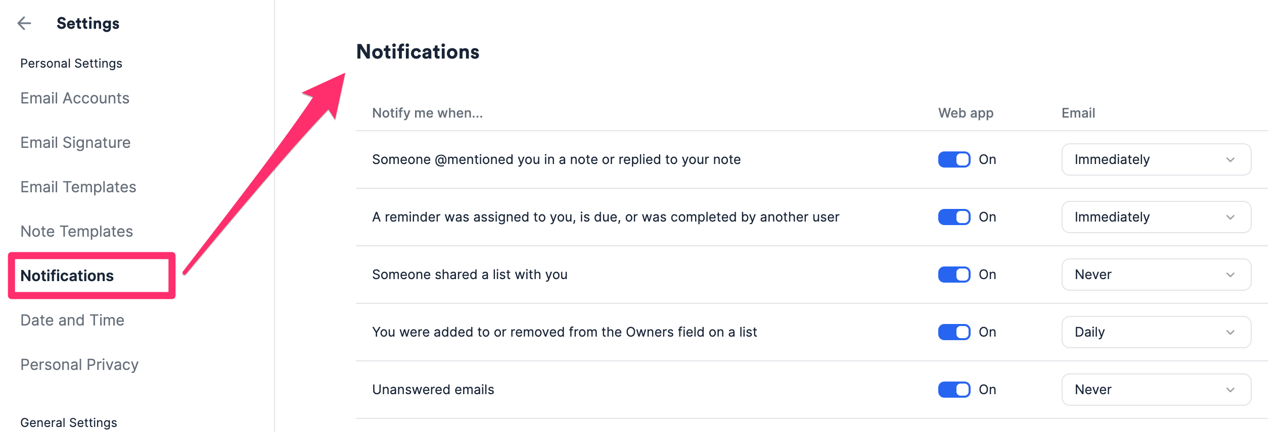 How To Set Up Email And Web App Notifications For Affinity - Affinity ...