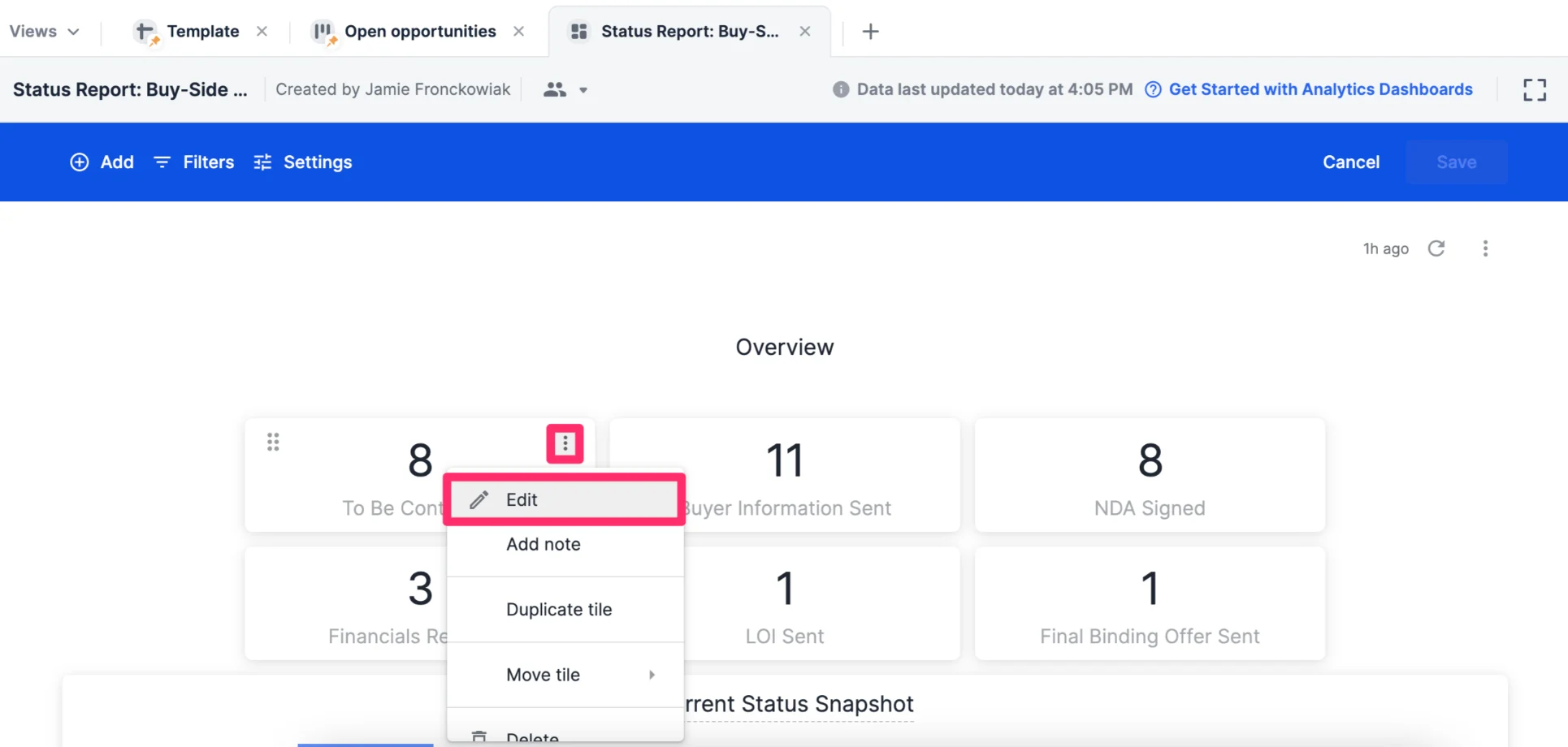 Status Reports 9