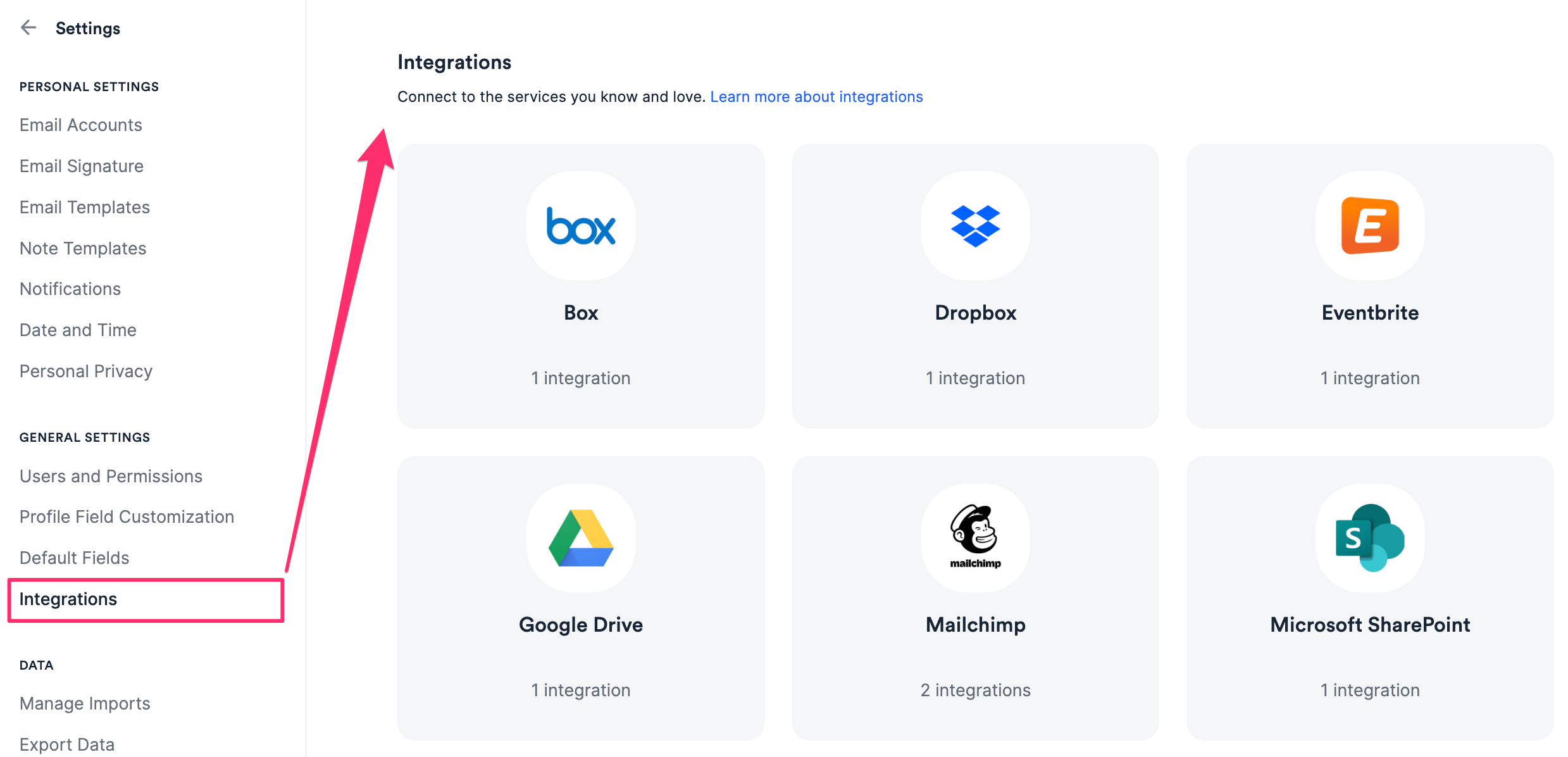 Getting started with native integrations in Affinity - Affinity Help Center