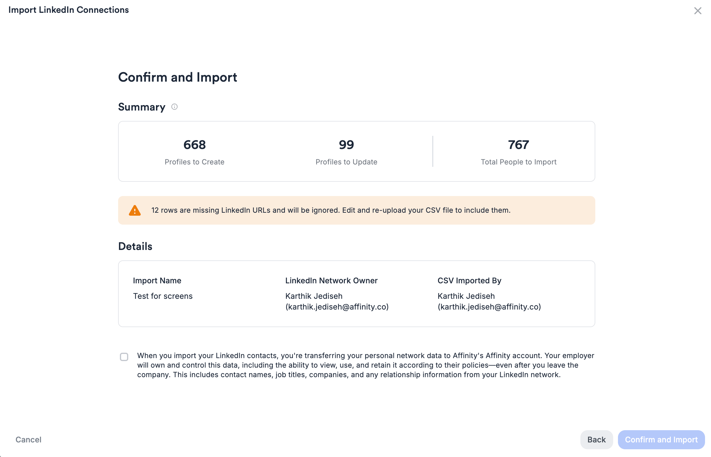 Linkedin Import 3