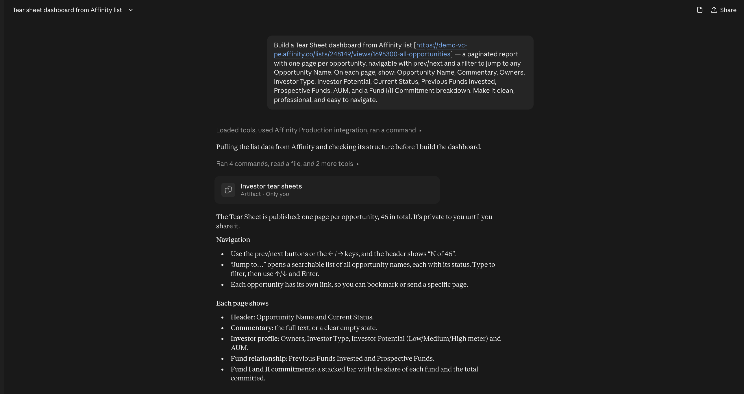 Tearsheet Prompt
