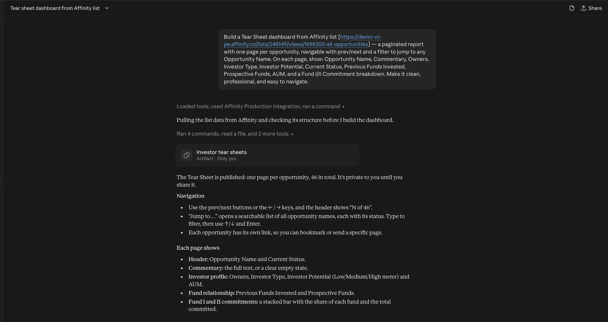Tearsheet Prompt