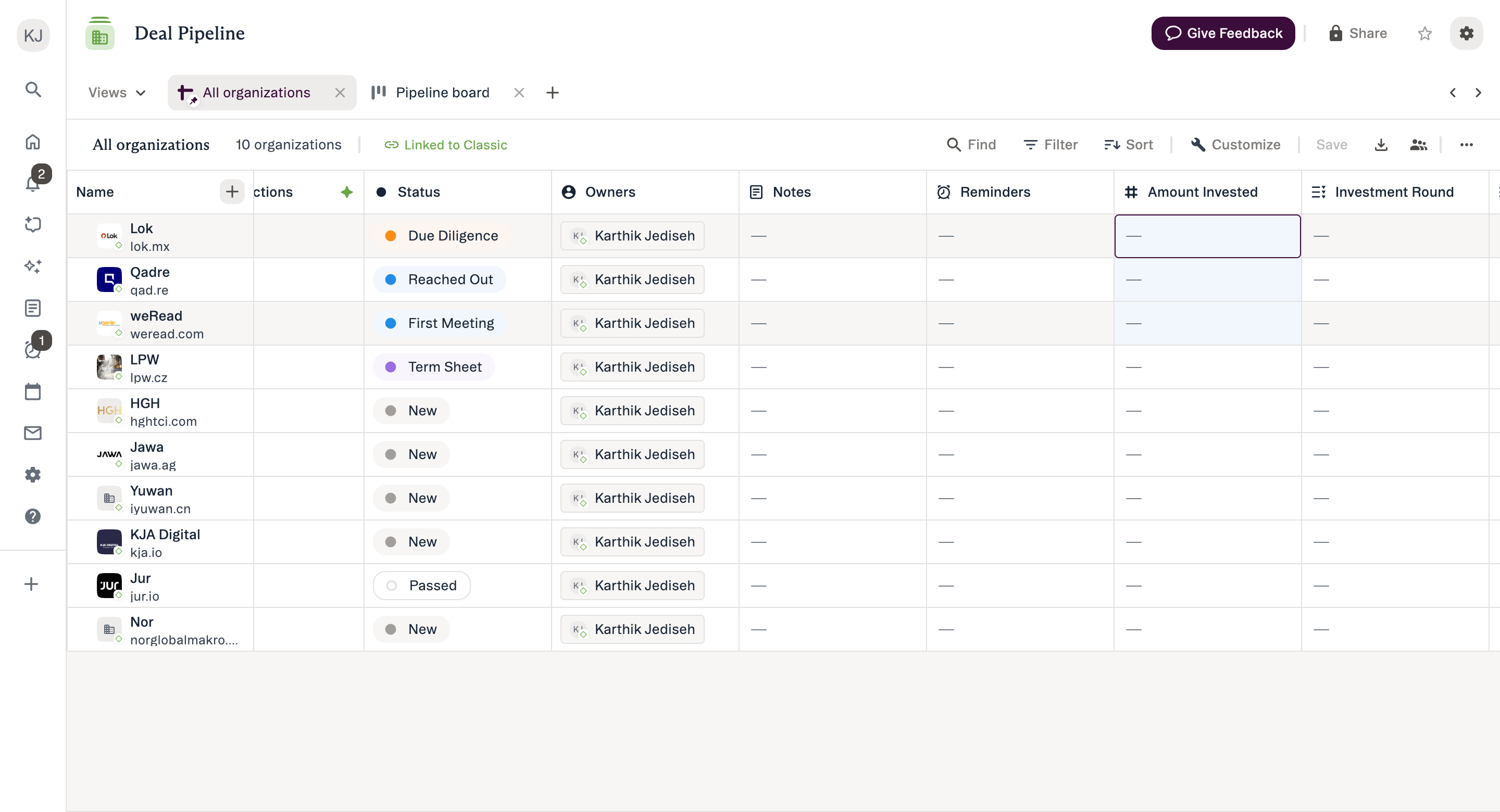 Three cells selected in a column, the anchor cell outlined and the rest of the range shaded