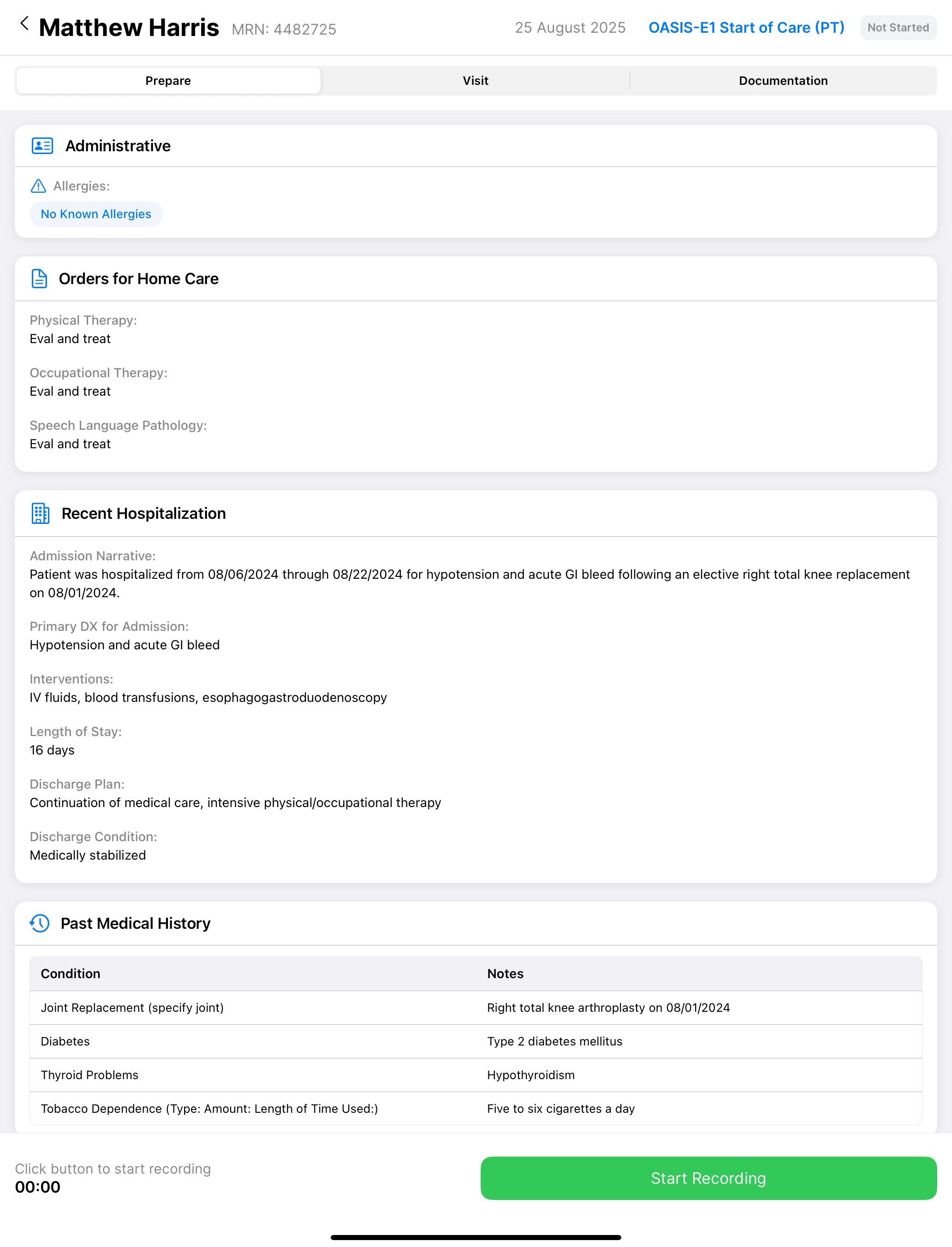 Patient Summary from Referral Documents