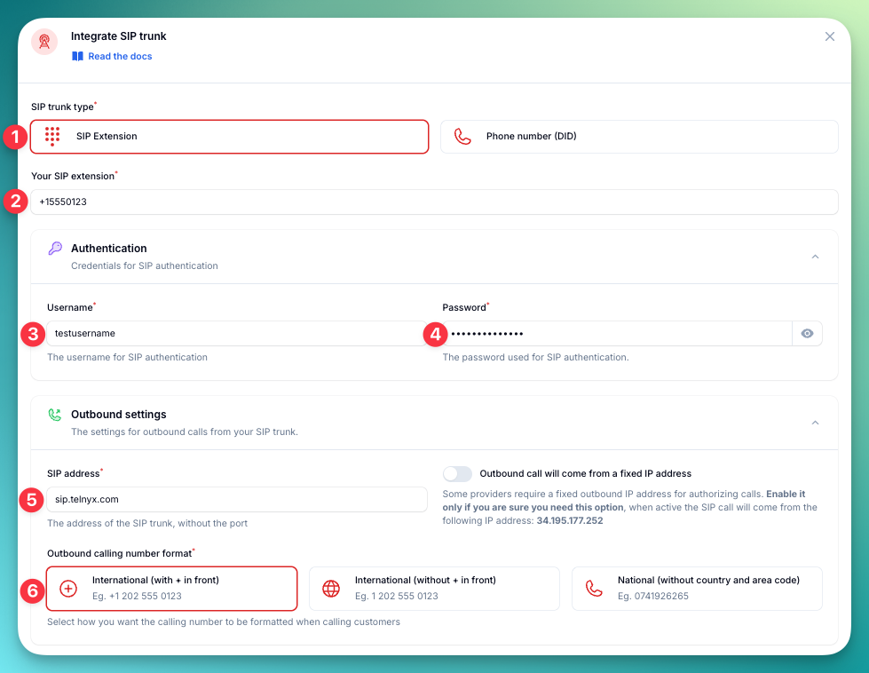 Configure outbound settings in Supported.tech