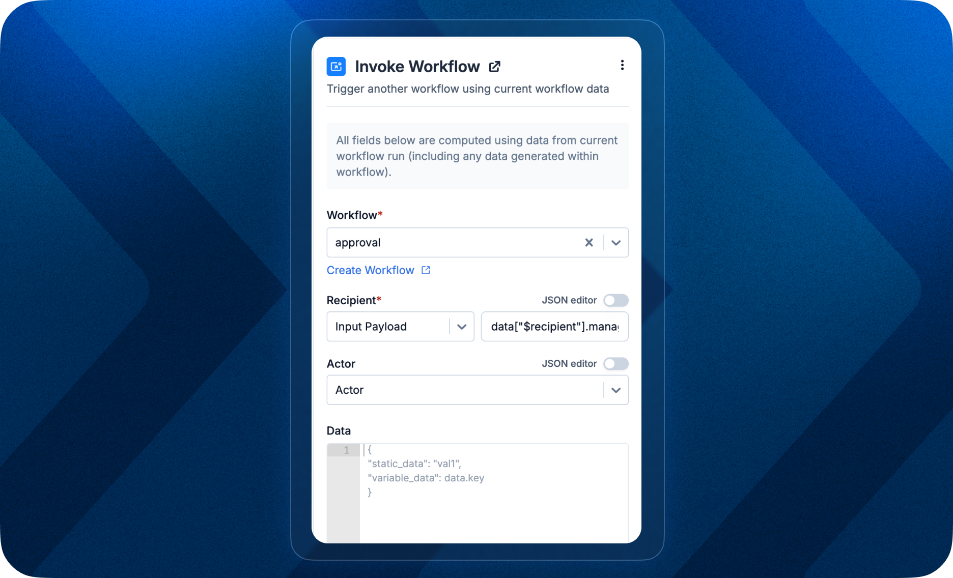 Invoke Workflow
