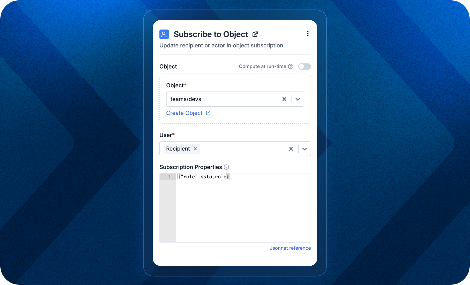 Update Object subscriptions within workflow