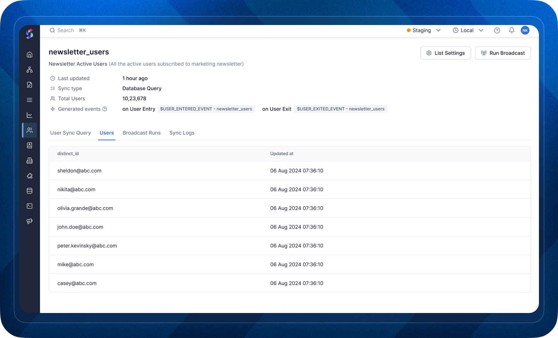 Fetch List Users