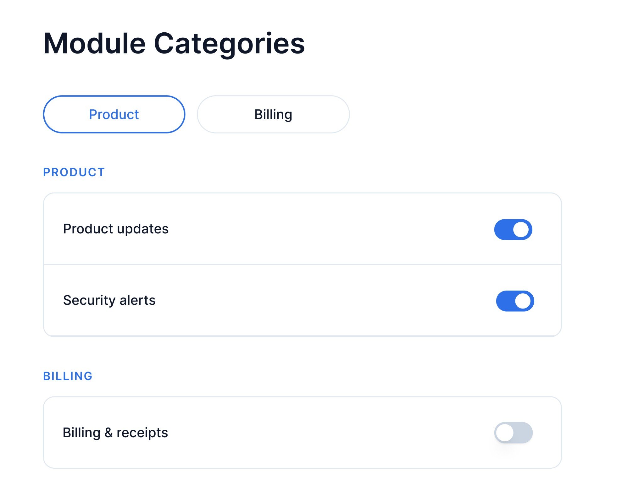 Filter by module