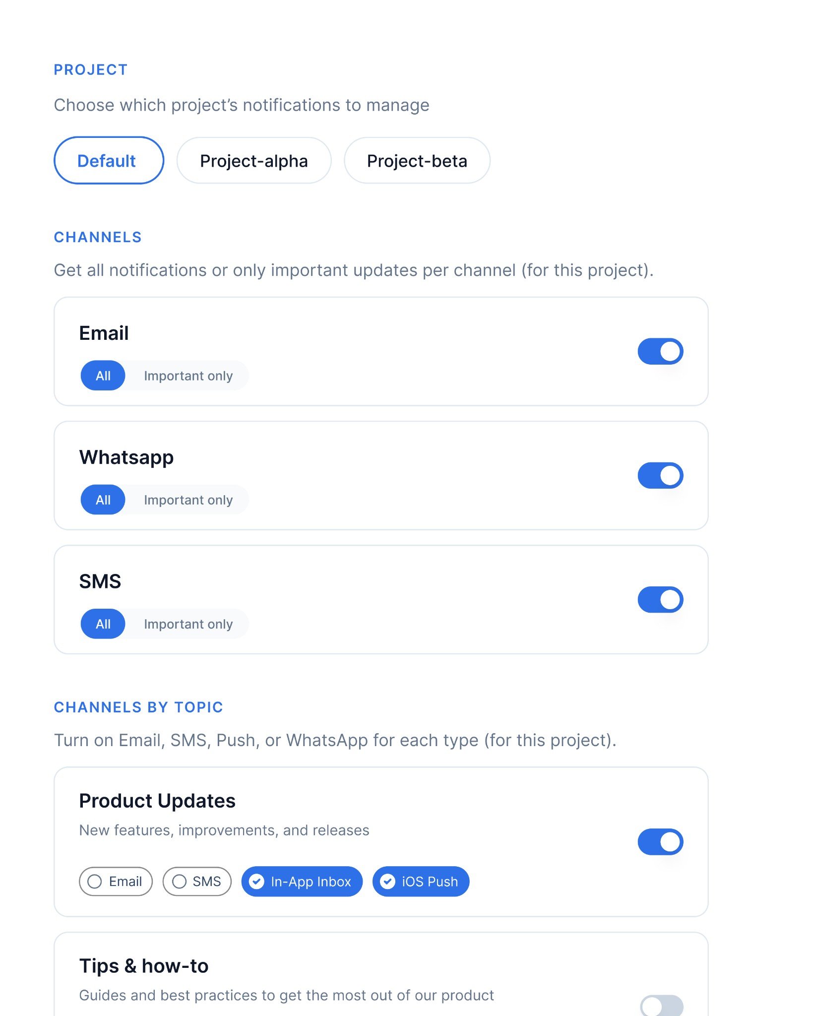 Project-level preferences