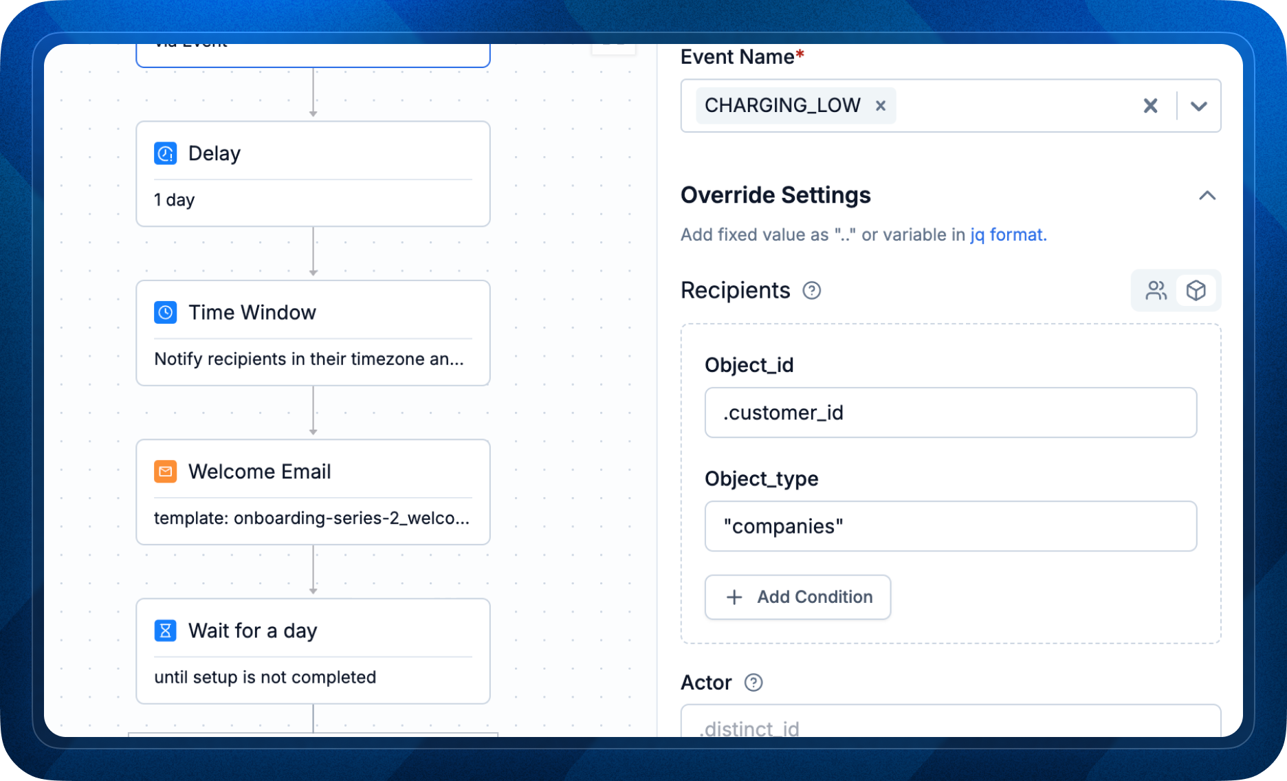 Trigger Override Settings