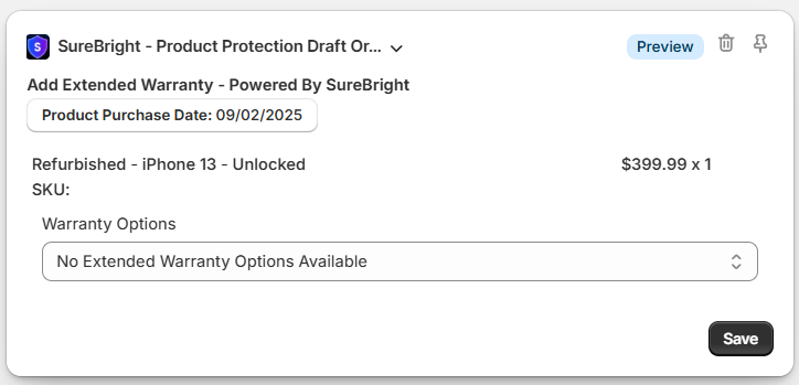 Warranty Options Available