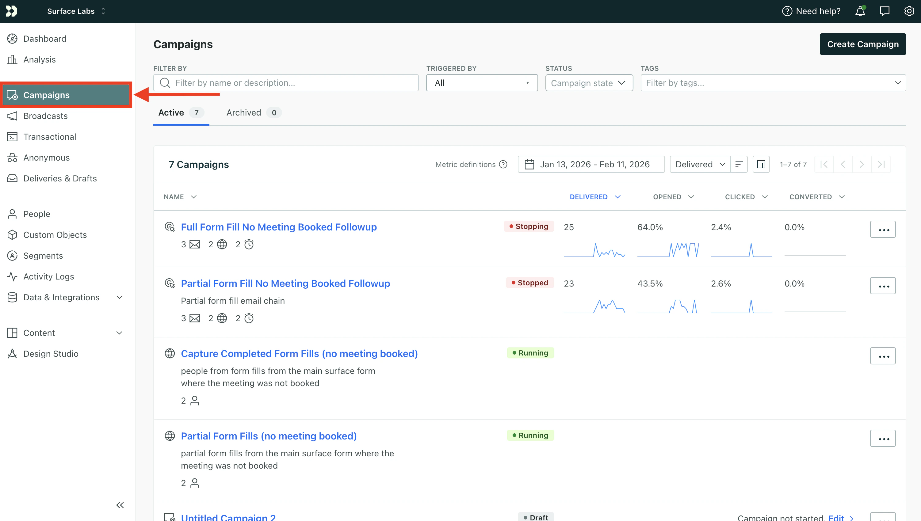 Customer.io webhook campaign trigger