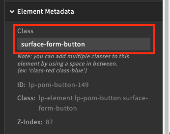 Unbounce Button Configuration