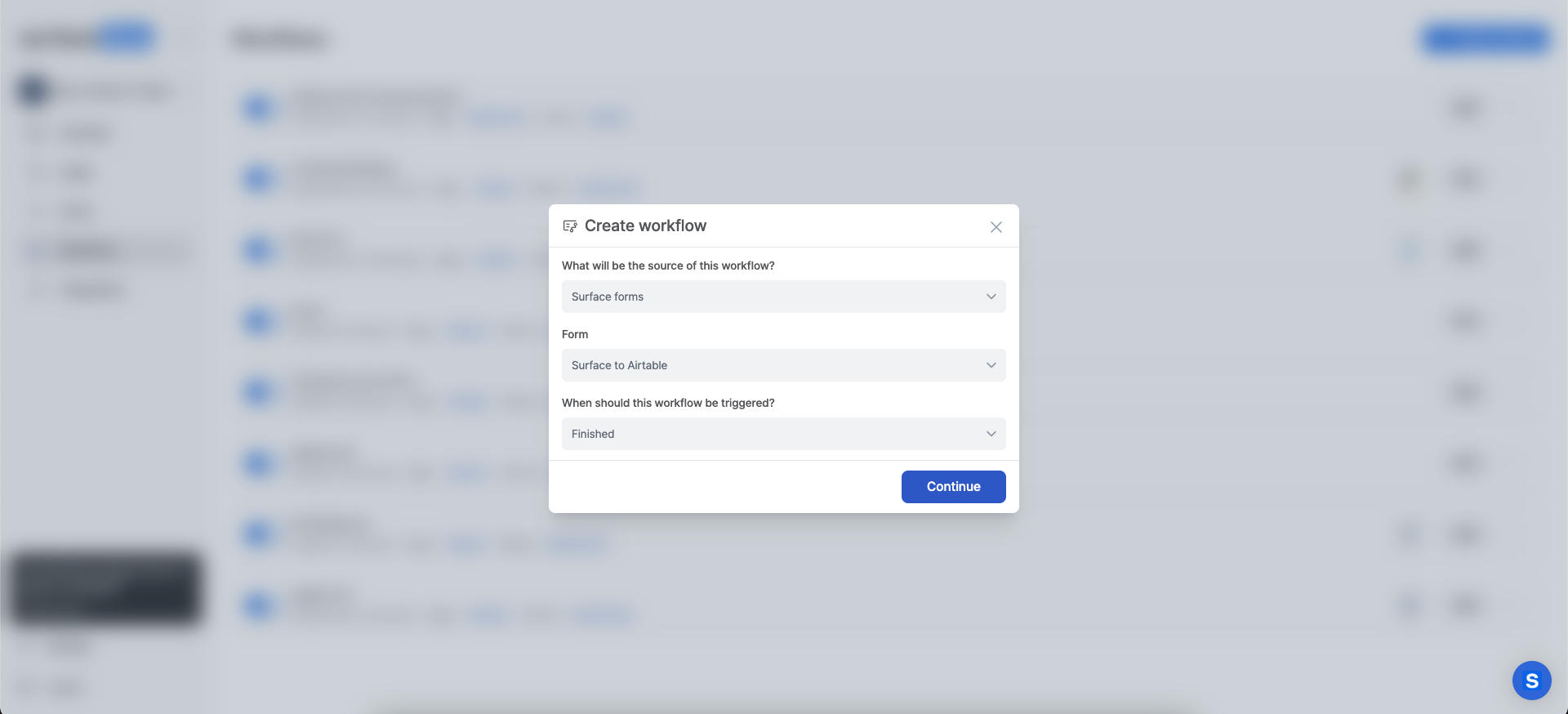 Airtable webhook URL