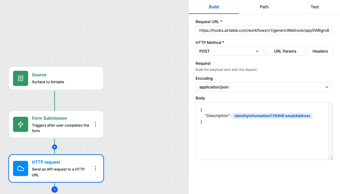 HTTP Request configuration