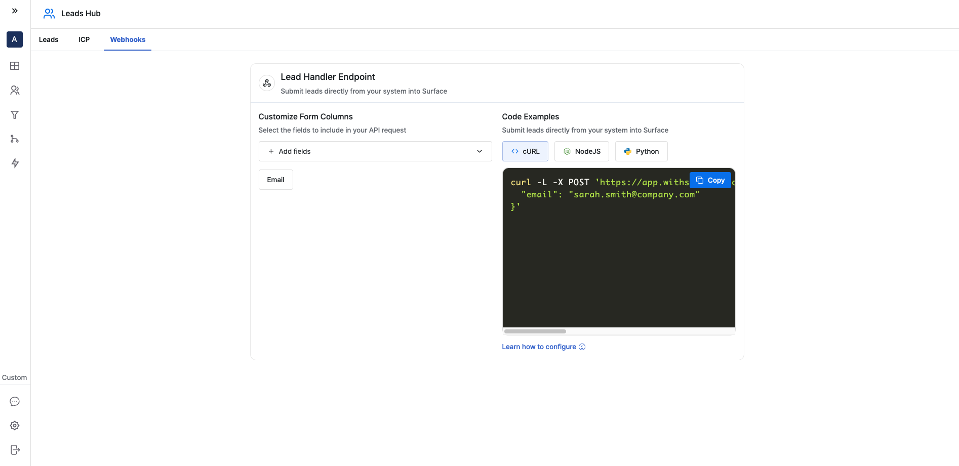 Surface Webhooks