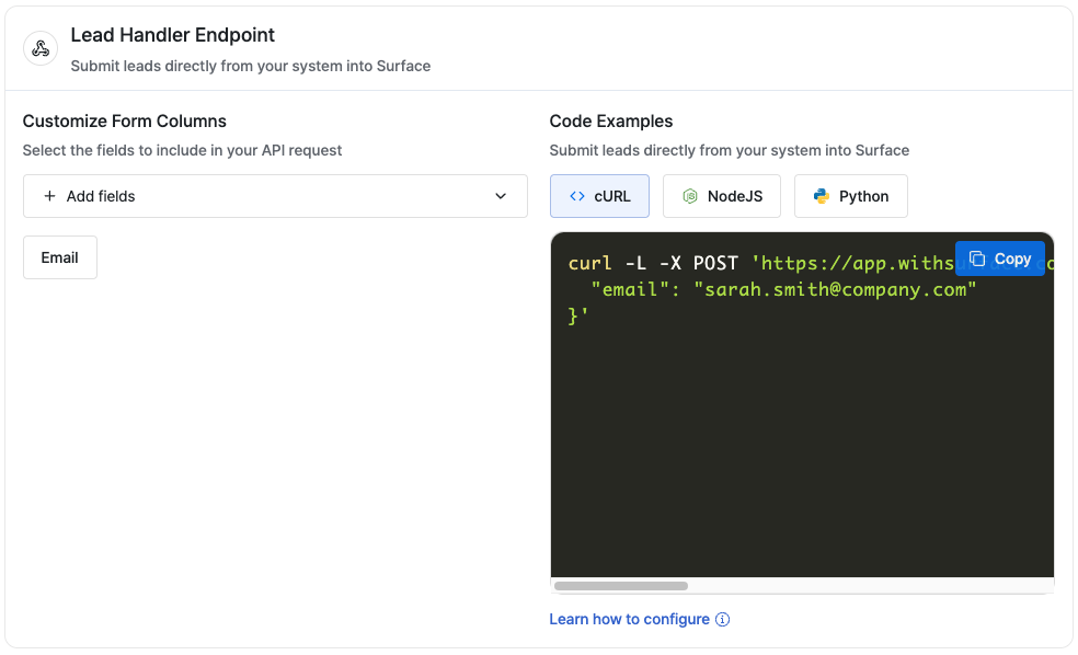 Surface Webhooks