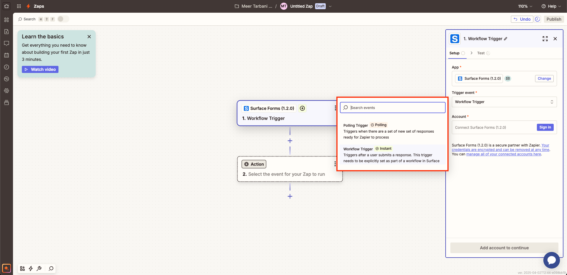 Select Trigger Event