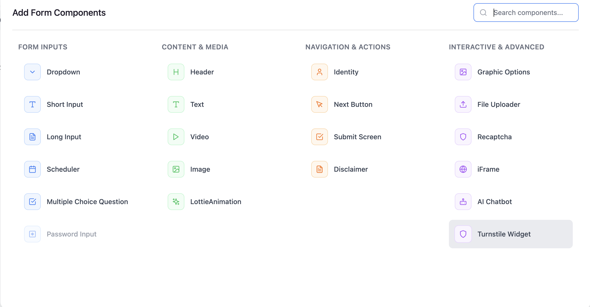 Add Turnstile widget component to form