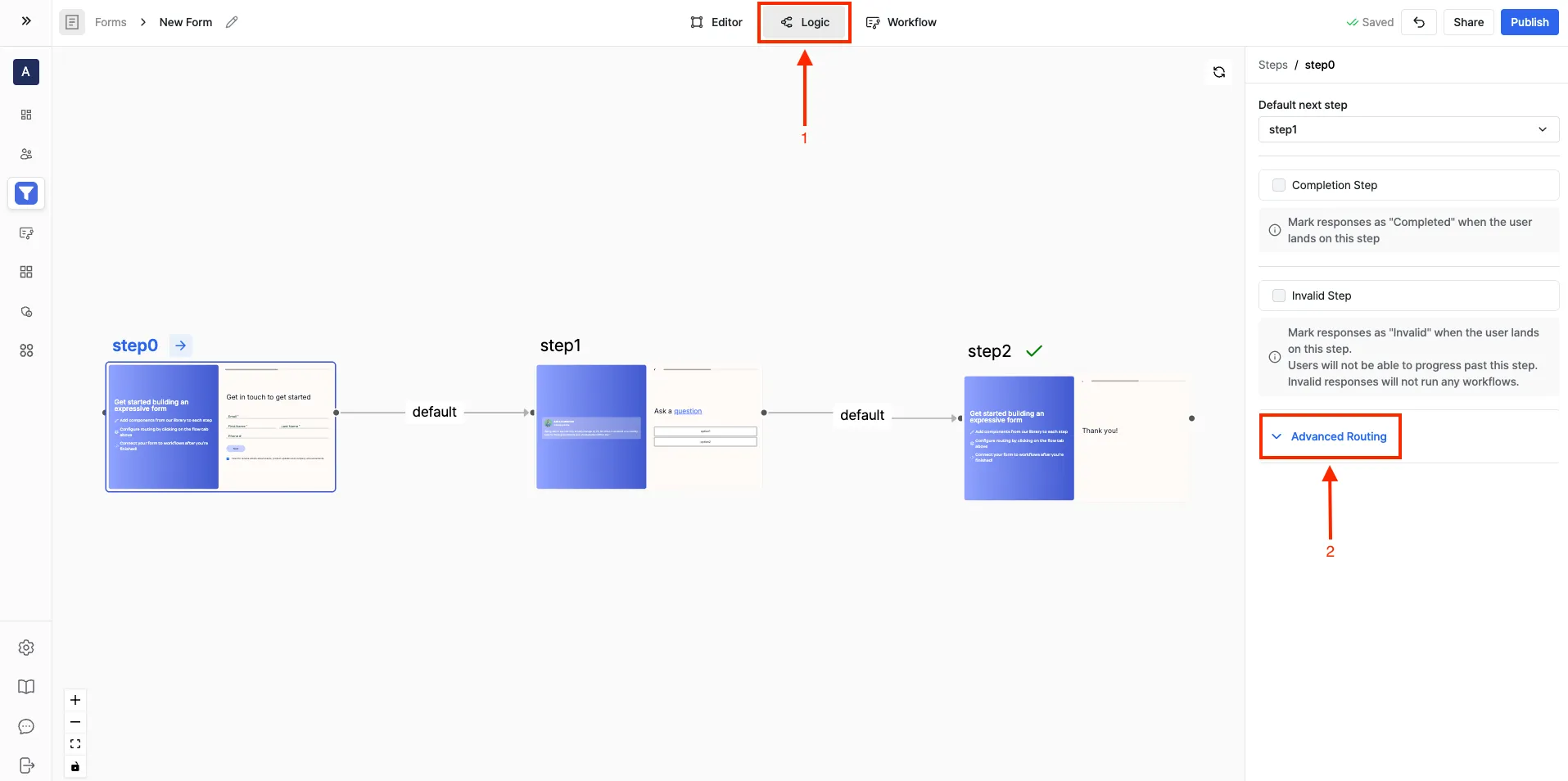 Conditional Logic Interface