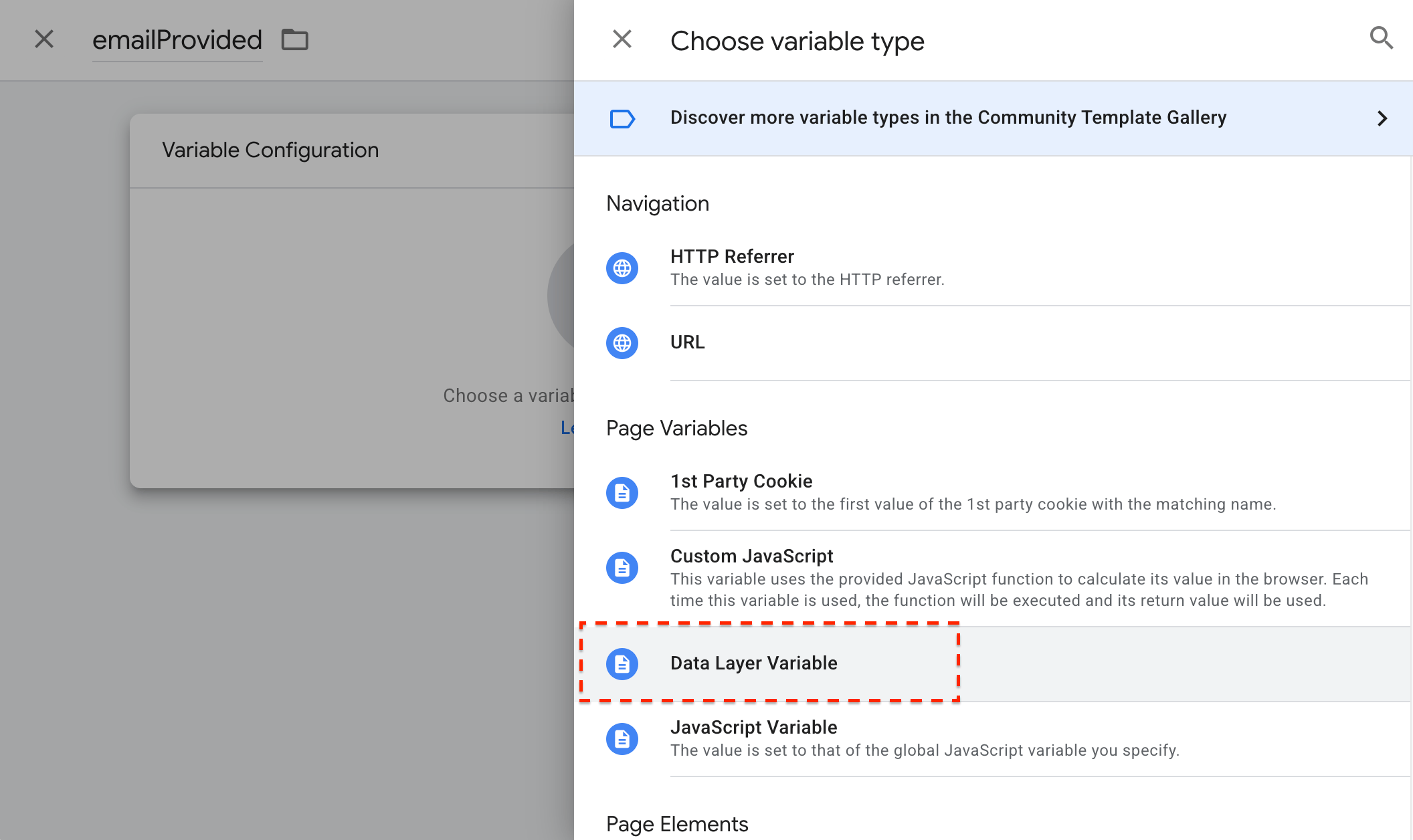 GTM Variables Setup