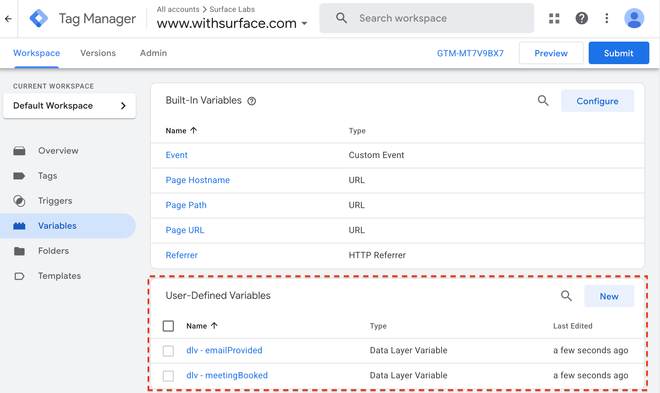 GTM URL Parameters Configuration