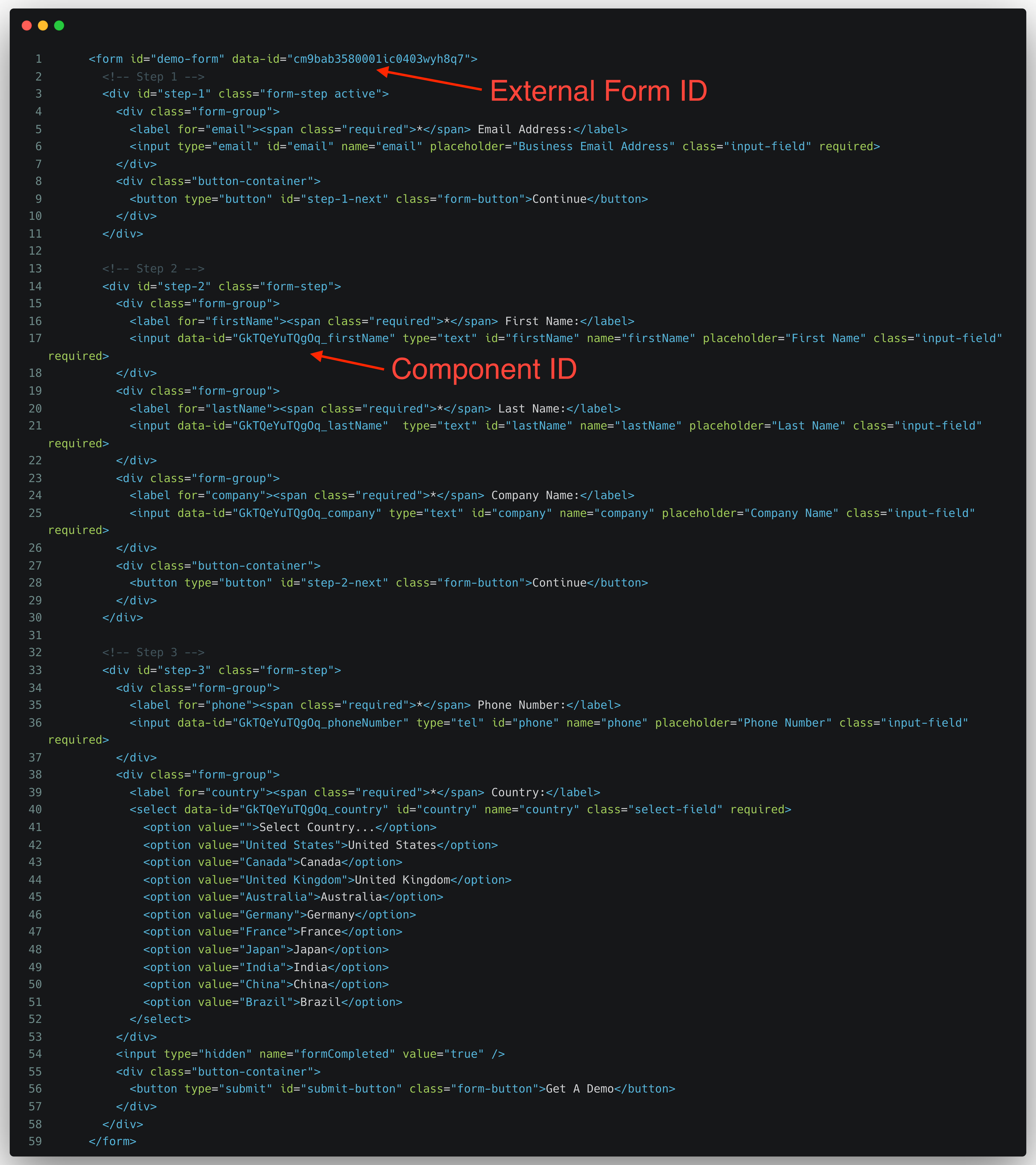 Multi-step Form Example 1