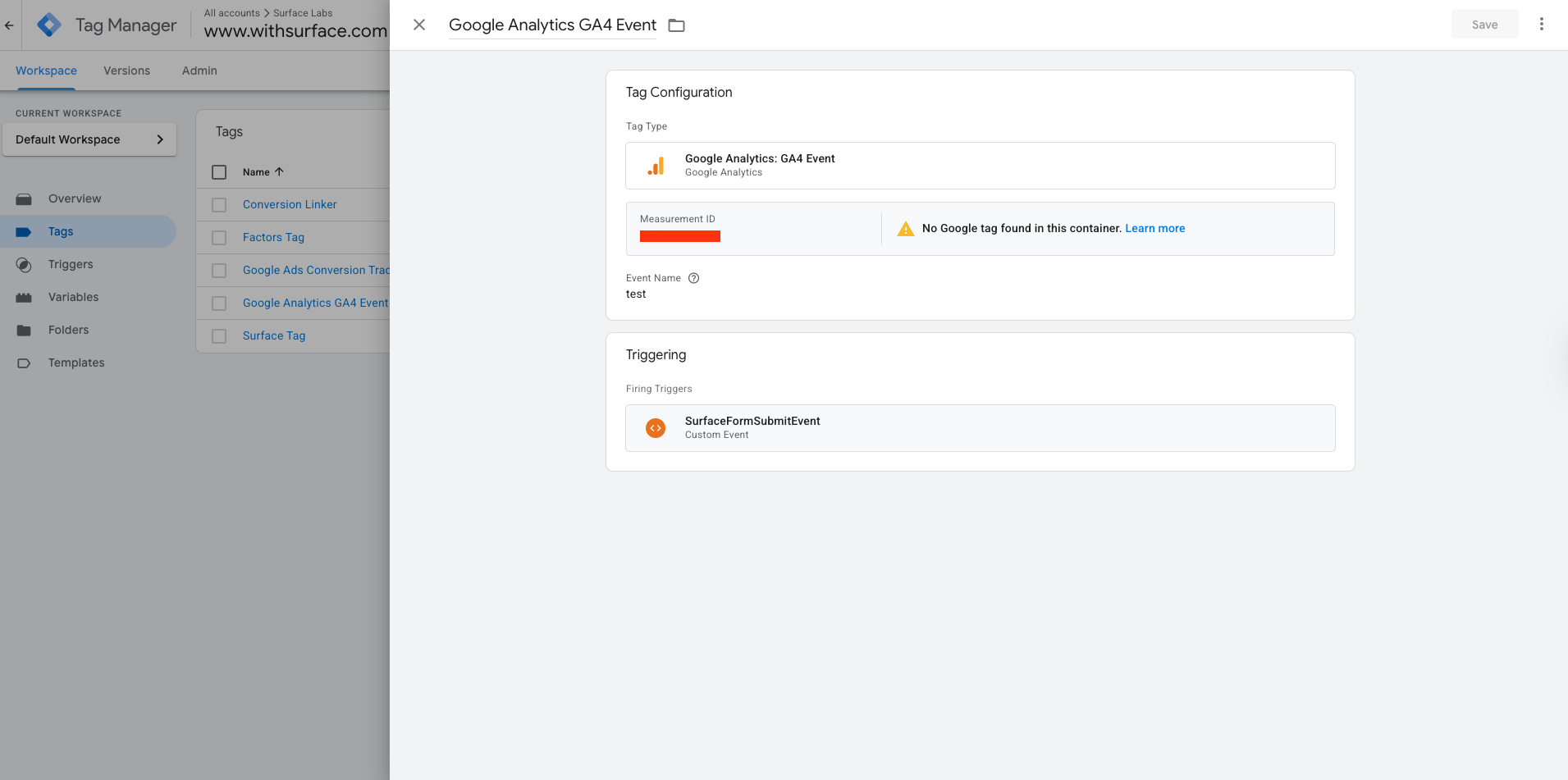 Create Google Analytics GA4 Event Tags Step 2
