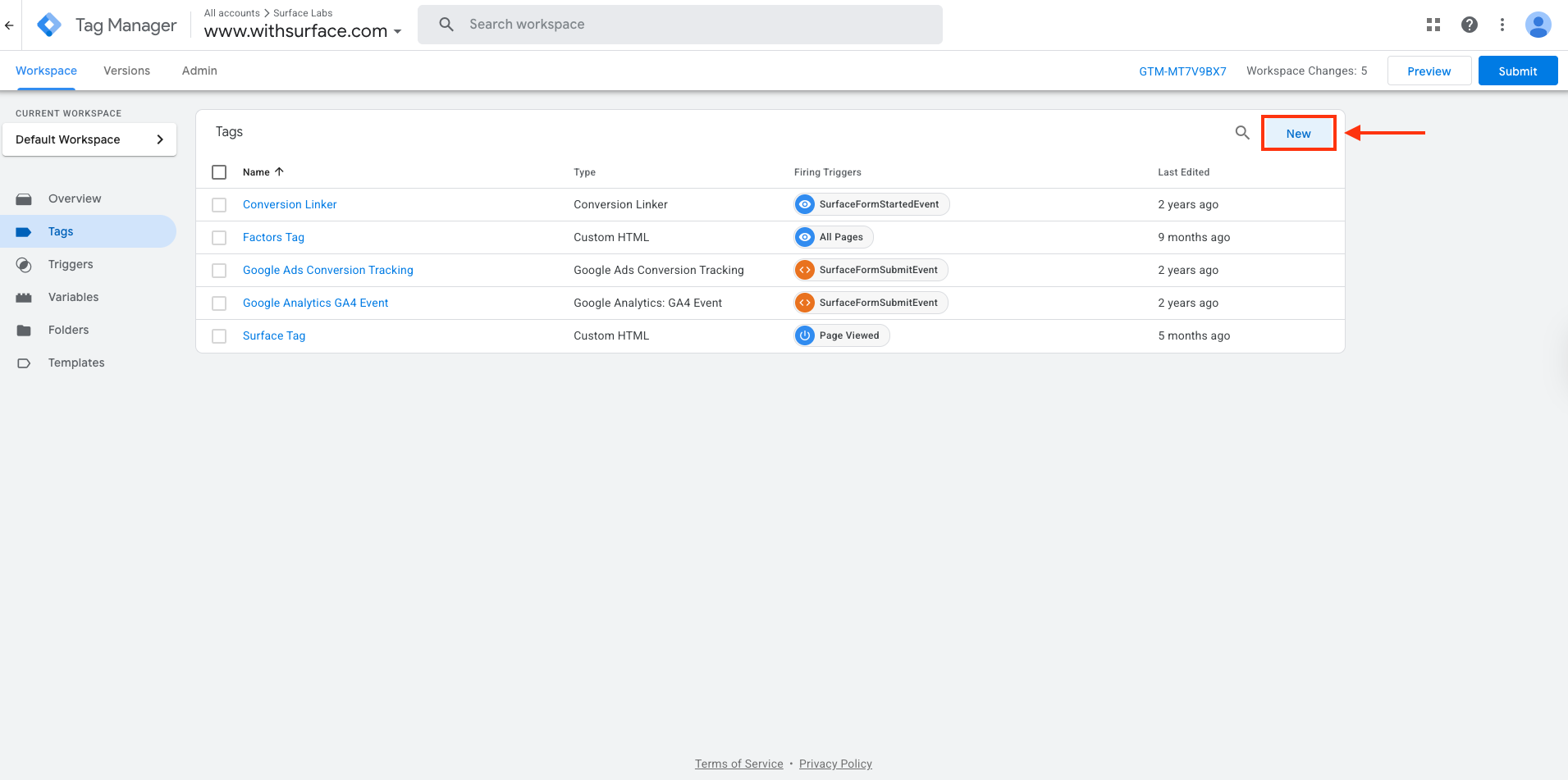 Create Google Analytics GA4 Event Tags Step 1
