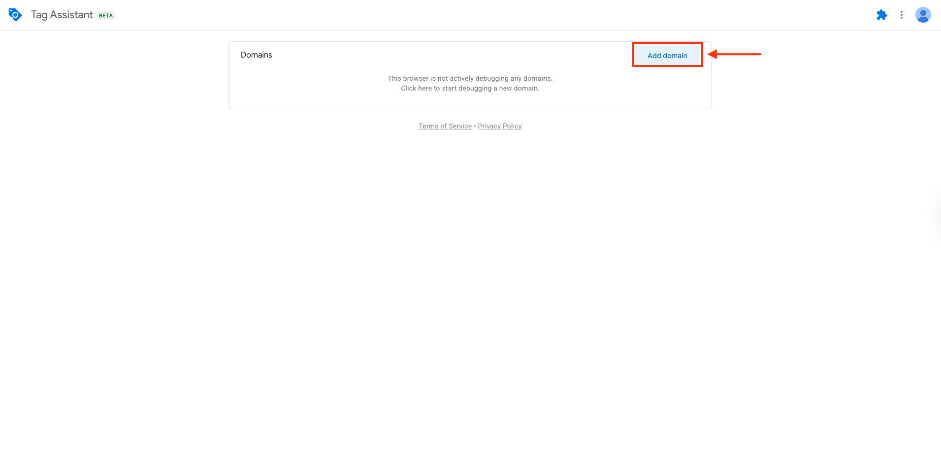 Google Tag Assistant Step 1